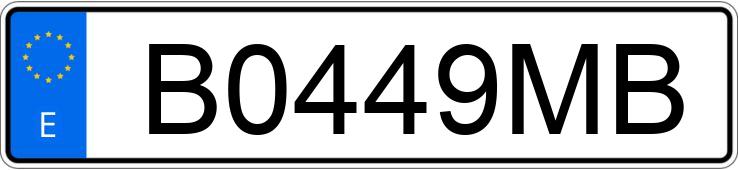 Numer rejestracyjny B0449MB posiada MERCEDES E 300 (124)