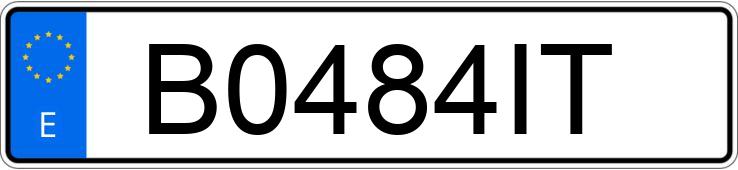 Numer rejestracyjny B0484IT posiada PORSCHE 924