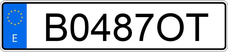 Numer rejestracyjny B0487OT posiada BMW SERIE 5