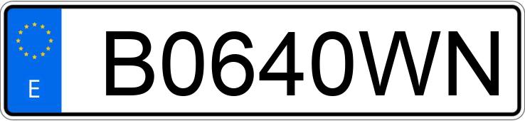 Numer rejestracyjny B0640WN posiada SEAT IBIZA