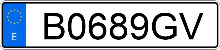 Numer rejestracyjny B0689GV posiada RENAULT 9