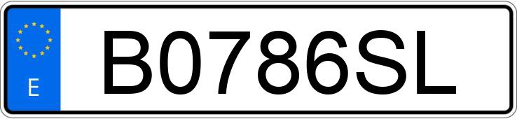 Numer rejestracyjny B0786SL posiada FORD ESCORT