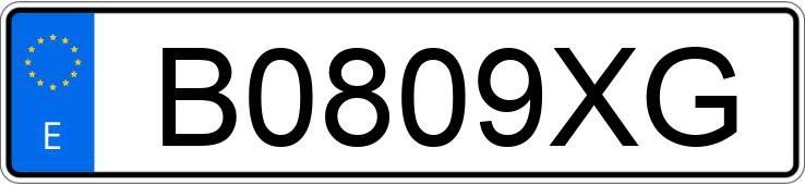 Numer rejestracyjny B0809XG posiada HONDA CIVIC