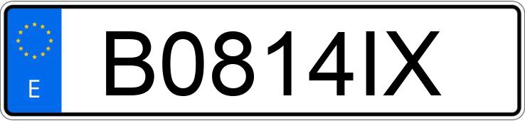 Numer rejestracyjny B0814IX posiada SEAT IBIZA