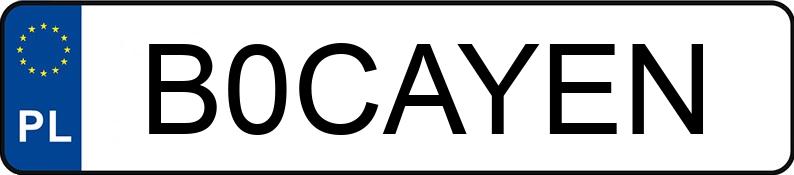 Numer rejestracyjny B0CAYEN posiada PORSCHE Cayenne III MR`24 E6d S S&S Tiptronic S