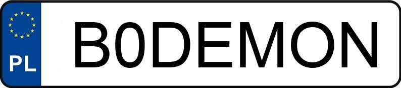 Numer rejestracyjny B0DEMON posiada FORD MUSTANG