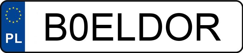 Numer rejestracyjny B0ELDOR posiada BMW X6