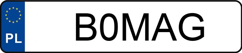 Numer rejestracyjny B0MAG posiada FORD MUSTANG GT