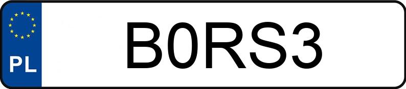 Numer rejestracyjny B0RS3 posiada AUDI RS3 Quattro 2.5 TFSI MR`22 E6d 8Y S tronic