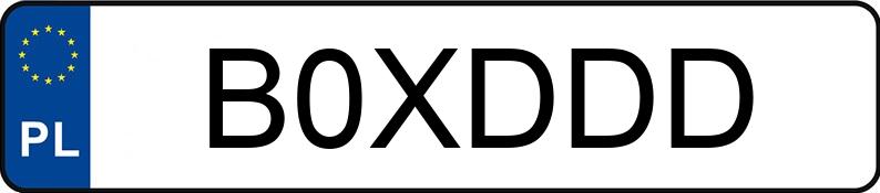 Il numero di registrazione B0XDDD ha AUDI A4 Avant 1.8 Kat. MR`00 E3 8E T