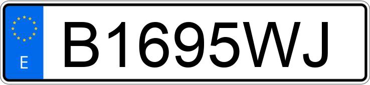 Numer rejestracyjny B1695WJ posiada PEUGEOT 206