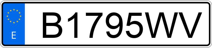 Numer rejestracyjny B1795WV posiada VOLKSWAGEN BORA