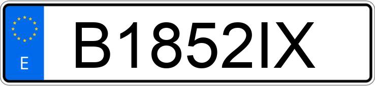 Numer rejestracyjny B1852IX posiada VOLKSWAGEN POLO