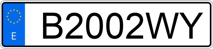 Numer rejestracyjny B2002WY posiada CITROEN SAXO