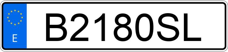 Numer rejestracyjny B2180SL posiada Seat Marbella