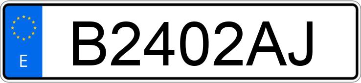 Numer rejestracyjny B2402AJ posiada SEAT 127
