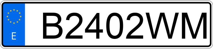 Die Registrierungsnummer B2402WM hat NISSAN PRIMERA