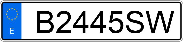 Numer rejestracyjny B2445SW posiada NISSAN 200 SX