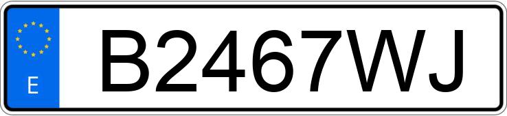 Numer rejestracyjny B2467WJ posiada AUDI A3