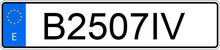 Numer rejestracyjny B2507IV posiada VOLKSWAGEN GOLF