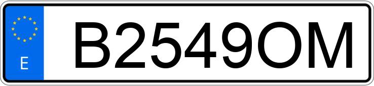 Numer rejestracyjny B2549OM posiada JAGUAR XJ12