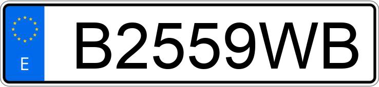 Numer rejestracyjny B2559WB posiada HYUNDAI COUPE