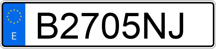 Numer rejestracyjny B2705NJ posiada PEUGEOT 106