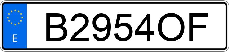 Numer rejestracyjny B2954OF posiada SEAT IBIZA