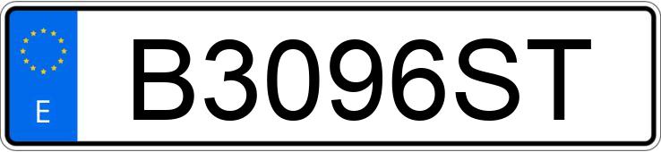 Numer rejestracyjny B3096ST posiada AUDI A3