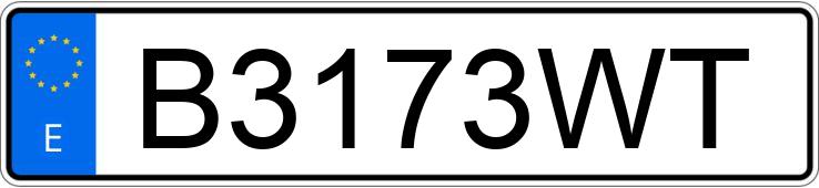 Numer rejestracyjny B3173WT posiada VOLKSWAGEN GOLF