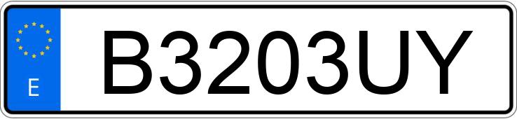 Numer rejestracyjny B3203UY posiada CITROEN SAXO