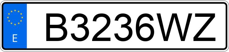 Numer rejestracyjny B3236WZ posiada PEUGEOT 206 Numer rejestracyjny B3236WZ posiada PEUGEOT 206