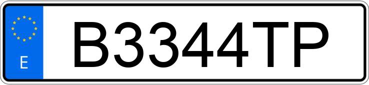 Il numero di registrazione B3344TP ha AUDI A3