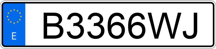 Numer rejestracyjny B3366WJ posiada SUZUKI WAGON R+ Numer rejestracyjny B3366WJ posiada SUZUKI WAGON R+