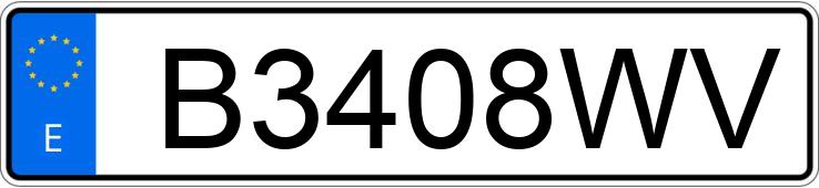 Numer rejestracyjny B3408WV posiada SEAT IBIZA