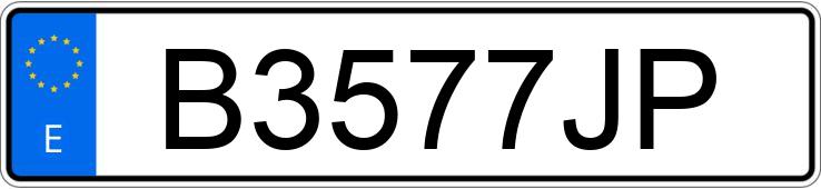 Numer rejestracyjny B3577JP posiada VOLKSWAGEN TRANSPORTER