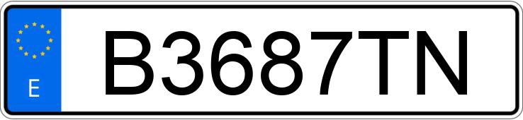 Numer rejestracyjny B3687TN posiada TOYOTA CELICA