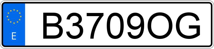Die Registrierungsnummer B3709OG hat VOLKSWAGEN GOLF