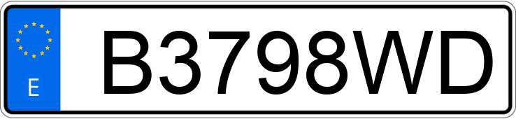 Numer rejestracyjny B3798WD posiada RENAULT CLIO