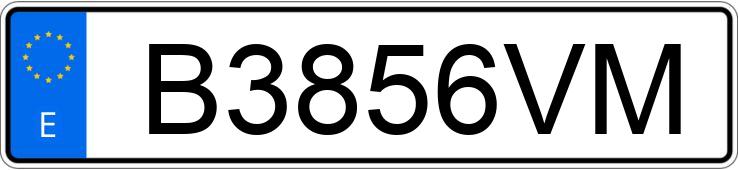 Numer rejestracyjny B3856VM posiada SEAT IBIZA