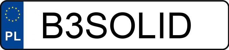 Numer rejestracyjny B3SOLID posiada MERCEDES-BENZ C 43 AMG