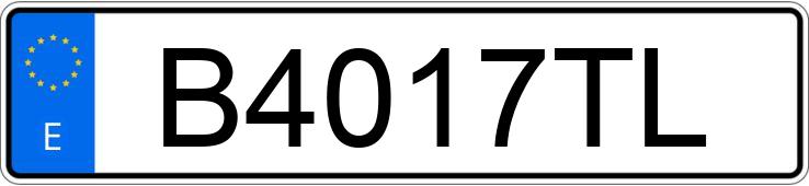 O número de registro B4017TL tem MITSUBISHI GALANT