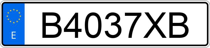 Numer rejestracyjny B4037XB posiada SKODA FABIA