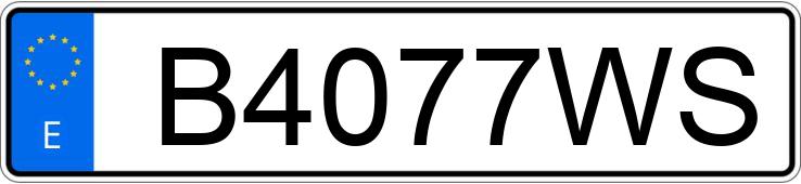 Numer rejestracyjny B4077WS posiada VOLKSWAGEN NEW BEETLE