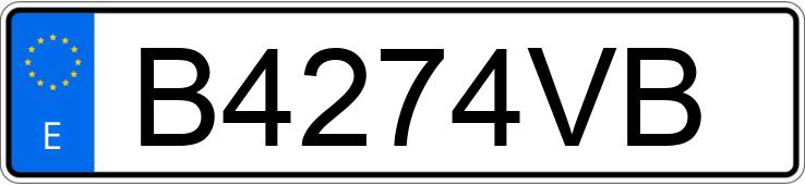 Numer rejestracyjny B4274VB posiada SEAT IBIZA