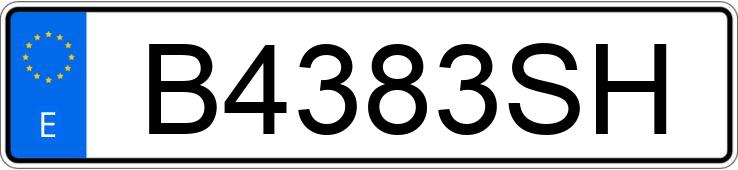 Numer rejestracyjny B4383SH posiada RENAULT EXPRESS