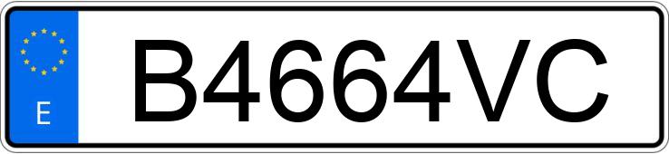 Numer rejestracyjny B4664VC posiada PEUGEOT 206