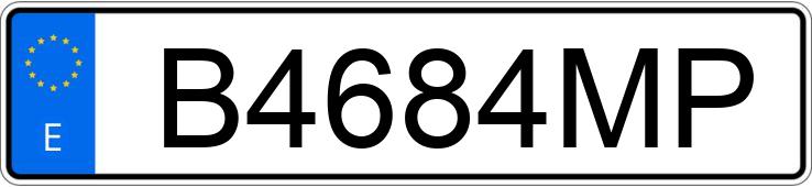 Numer rejestracyjny B4684MP posiada HONDA CIVIC