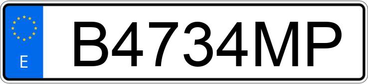 Numer rejestracyjny B4734MP posiada VOLKSWAGEN GOLF