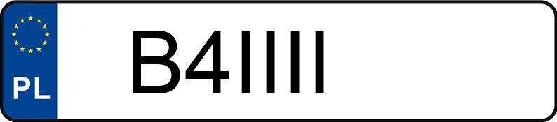 Numer rejestracyjny B4IIII posiada DUCATI Sportowe Superbike 1199 Panigale